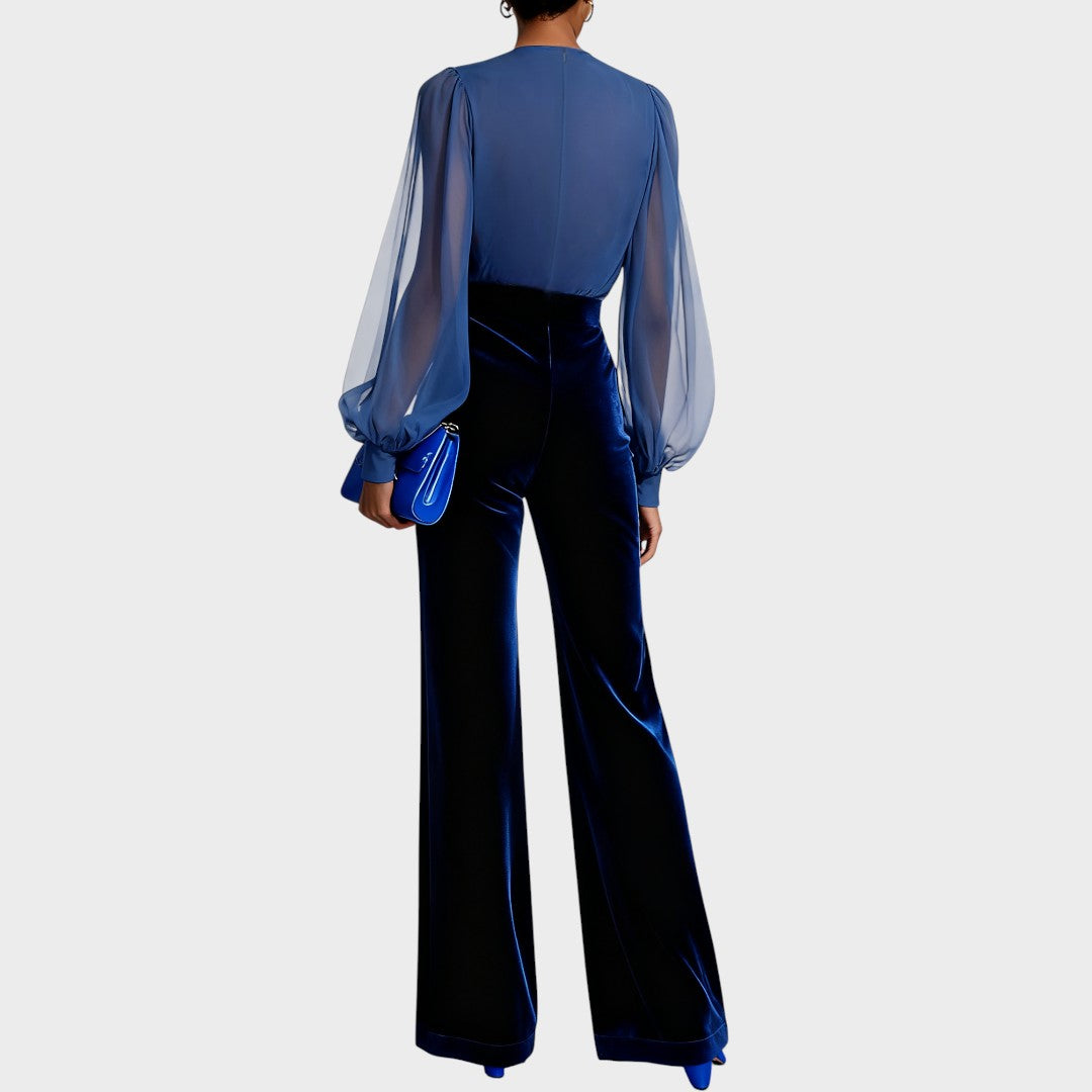 Grimelda - Elegant Velvet Jumpsuit