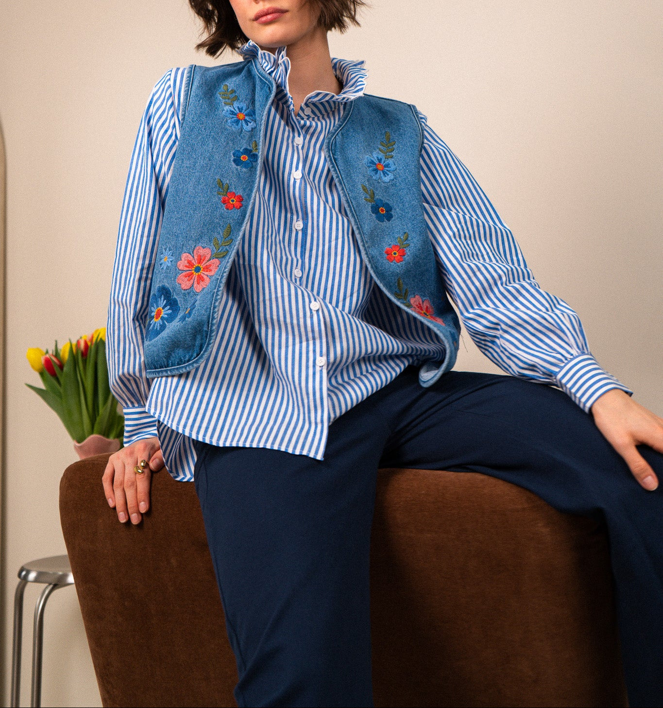 Lise - Elegant Striped Shirt