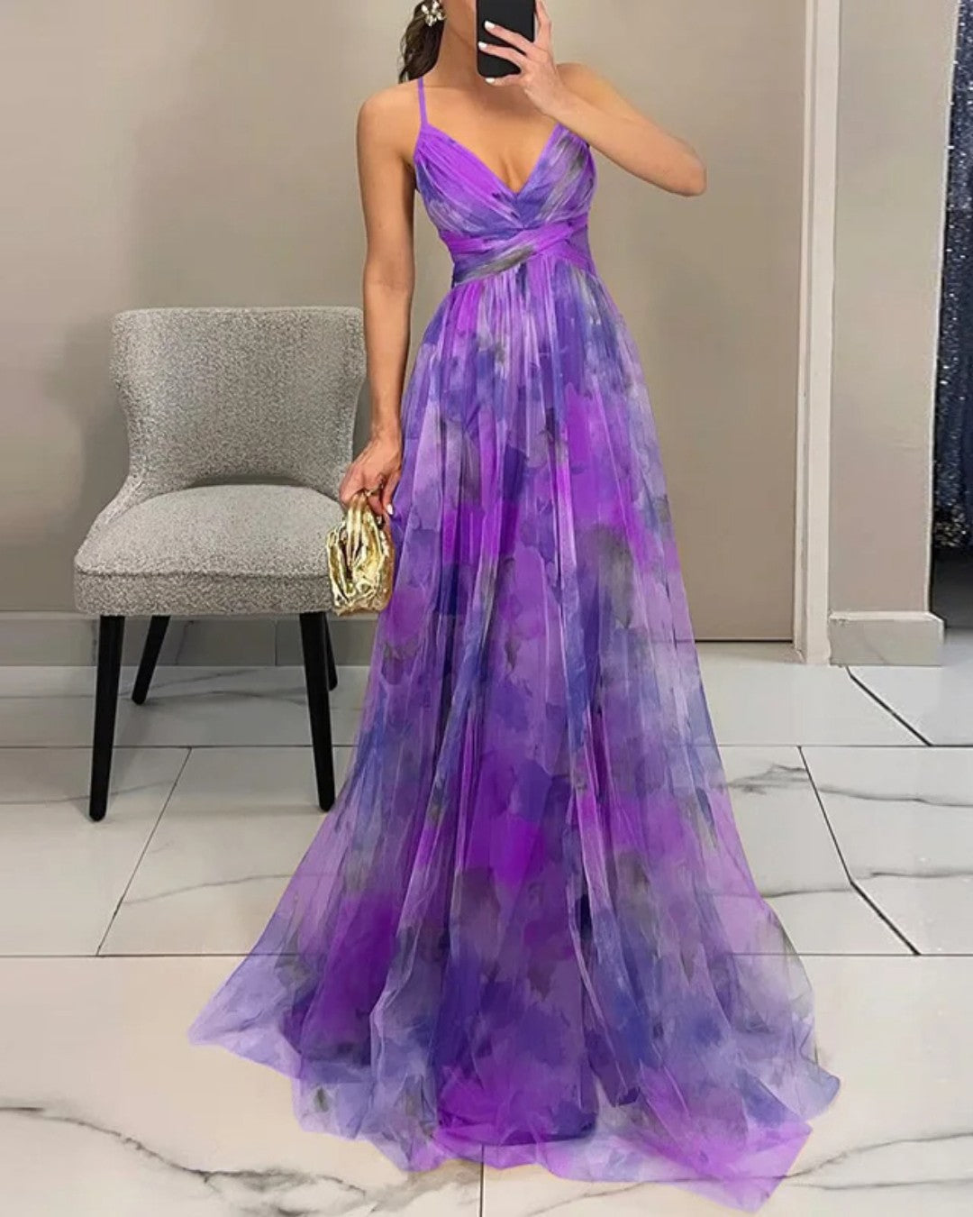 Alveria Milano - Enchanting Floral Maxi Dress