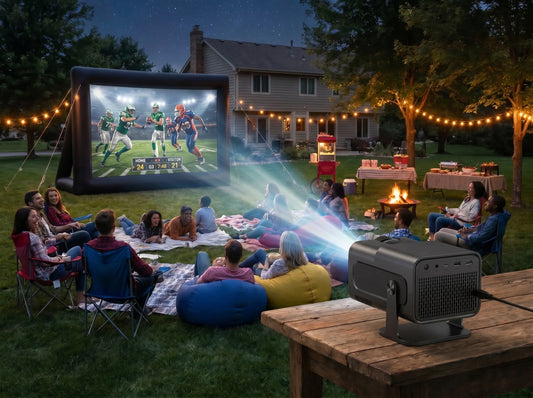 4K Projector For Home Theater Office 180 Degree Rotatable