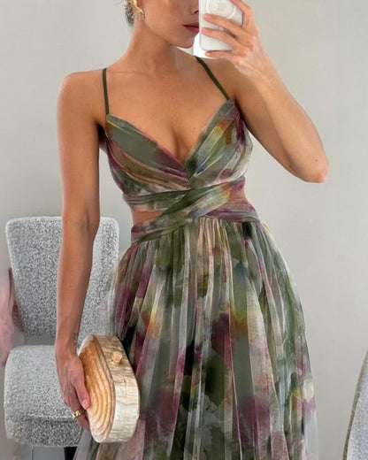 Alveria Milano - Enchanting Floral Maxi Dress