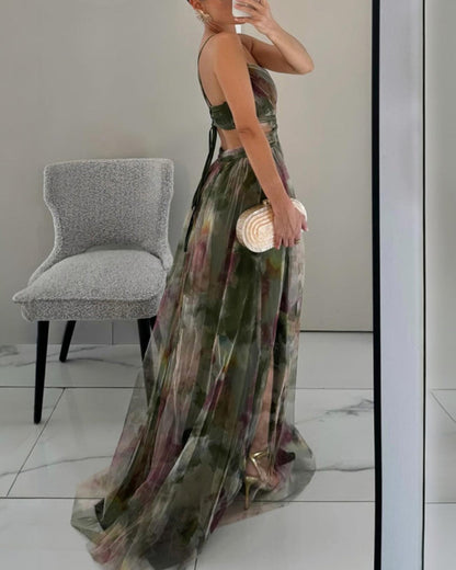 Alveria Milano - Enchanting Floral Maxi Dress