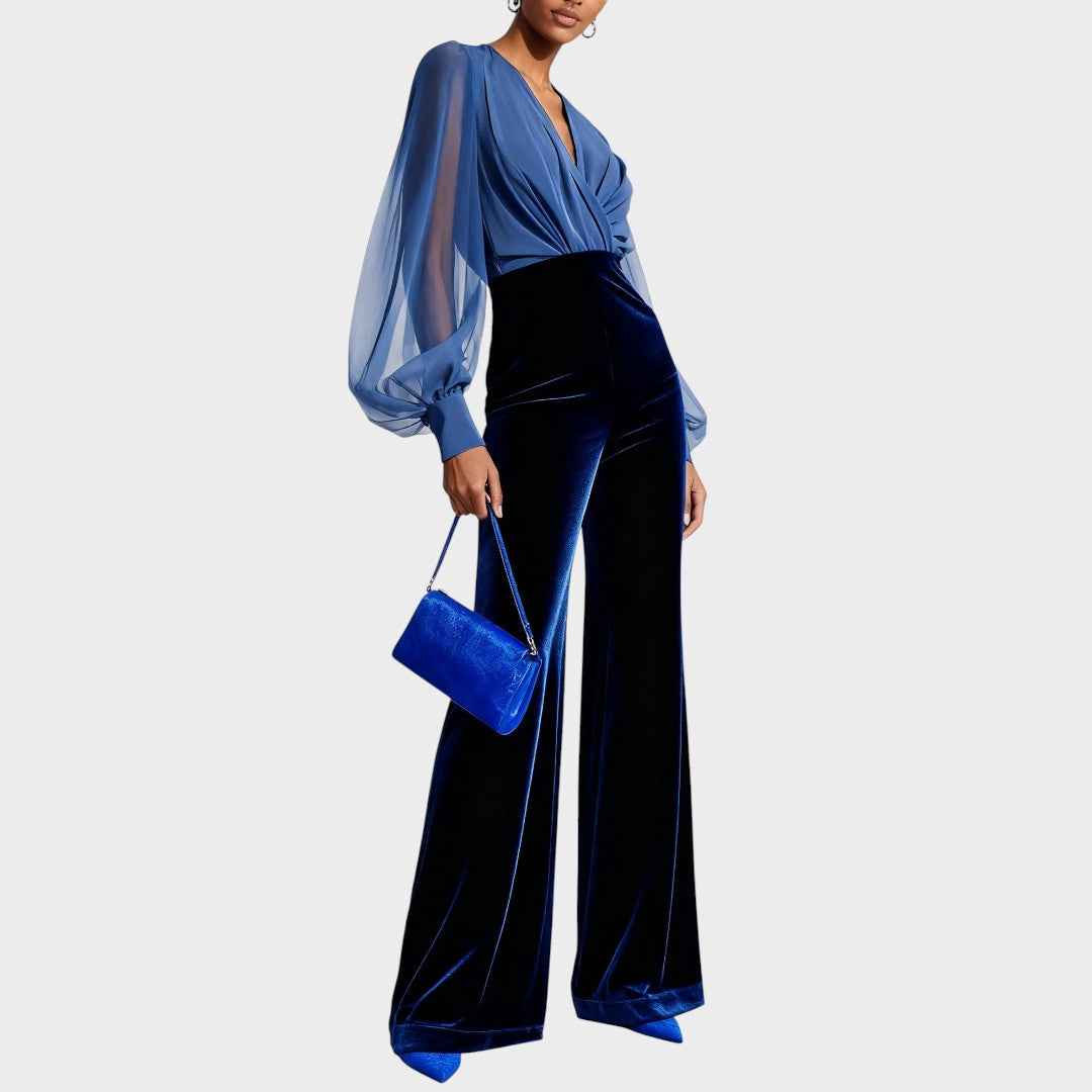 Grimelda - Elegant Velvet Jumpsuit