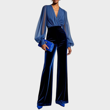 Grimelda - Elegant Velvet Jumpsuit