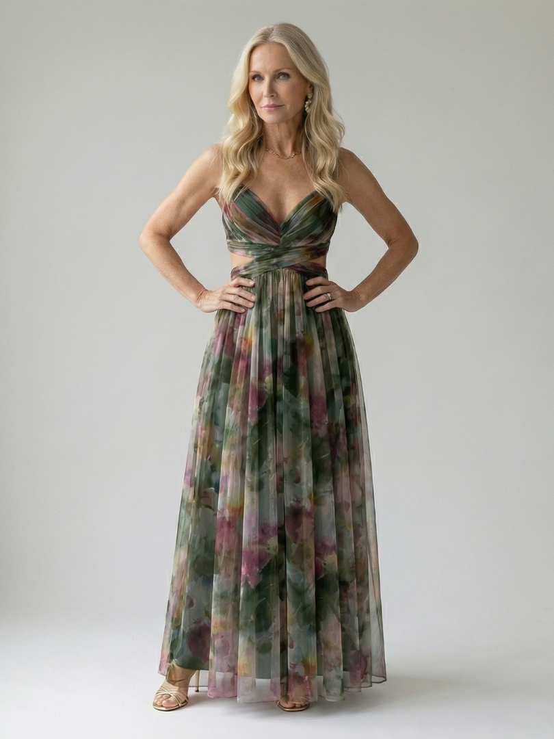 Isel - Comfortable Soft Wrap Maxi Dress