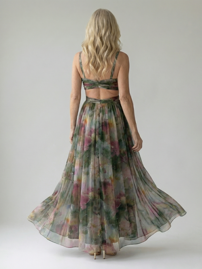 Isel - Comfortable Soft Wrap Maxi Dress