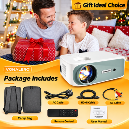 Projector 4K Support 9500 Lumens 5G WiFi Bluetooth 5.0 Movie Projector 400 Inch Display