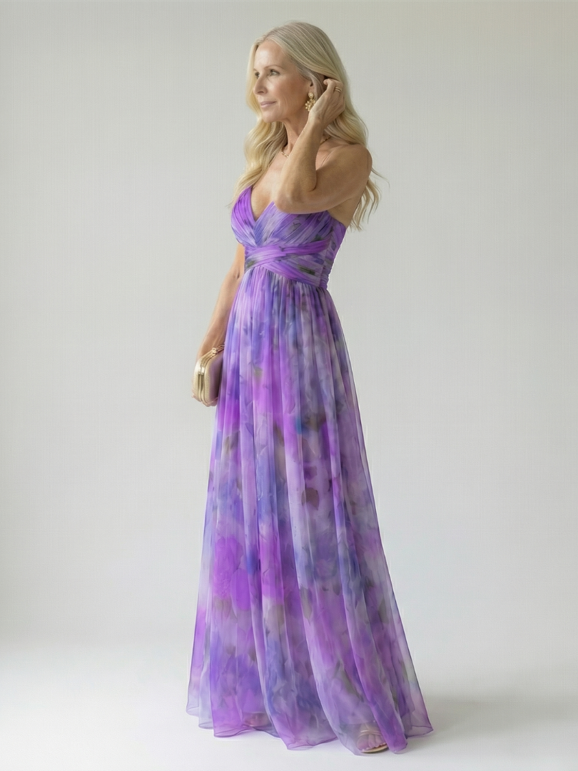 Isel - Comfortable Soft Wrap Maxi Dress