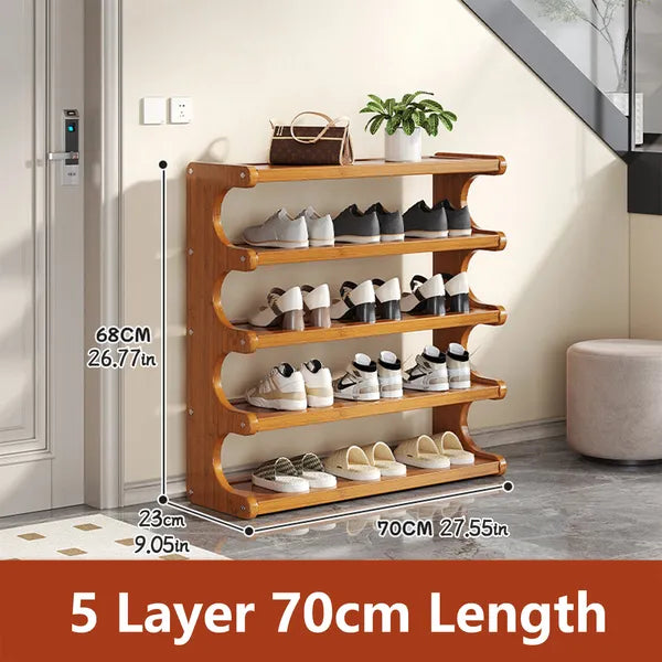 6-Tier Slim Bamboo Shoe Rack – Organize Up to 24 Pairs Without Wasting Floor Space