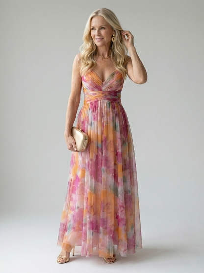 Isel - Comfortable Soft Wrap Maxi Dress