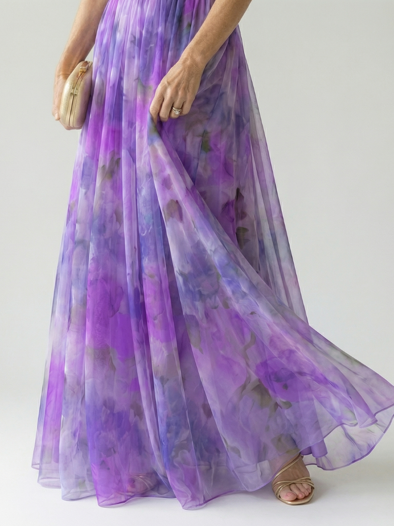 Isel - Comfortable Soft Wrap Maxi Dress