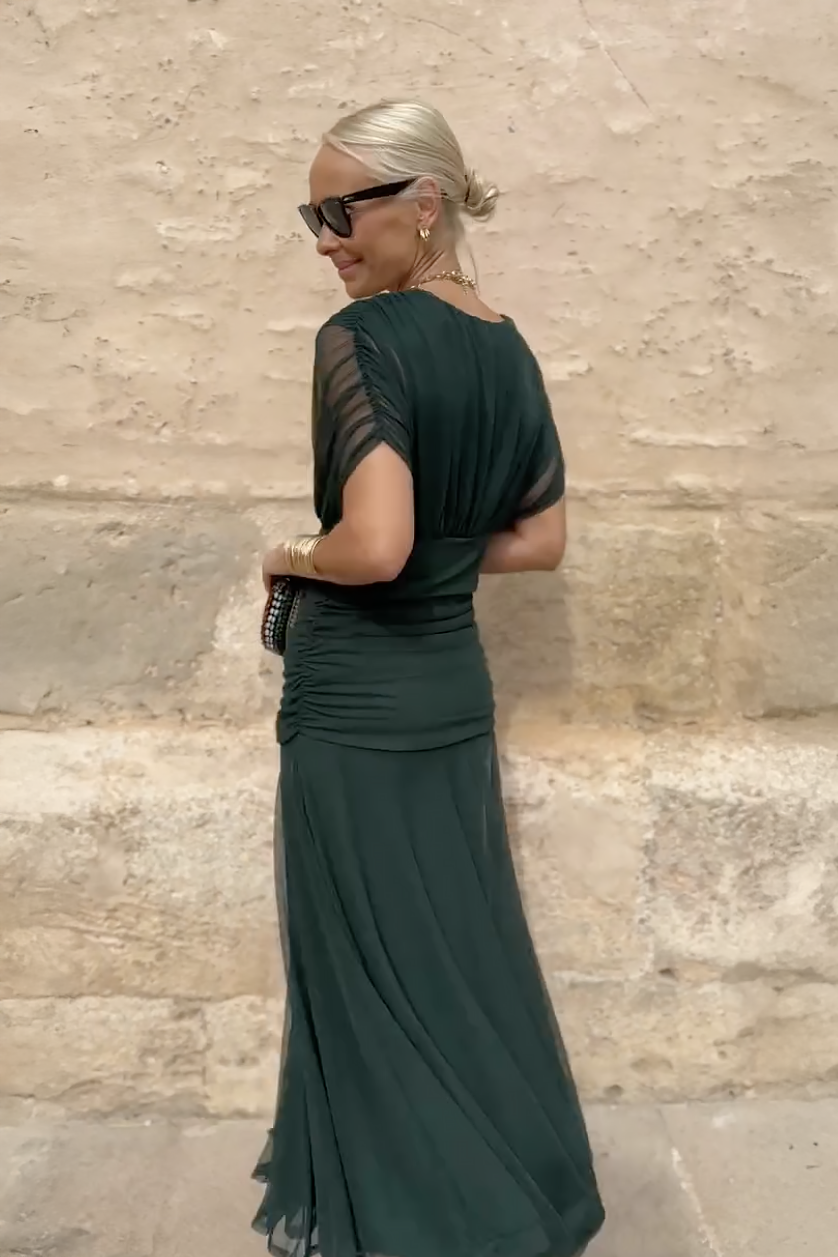 Louise | Elegant Maxi Party Dress with V-Neck - Comfortable Long Dress