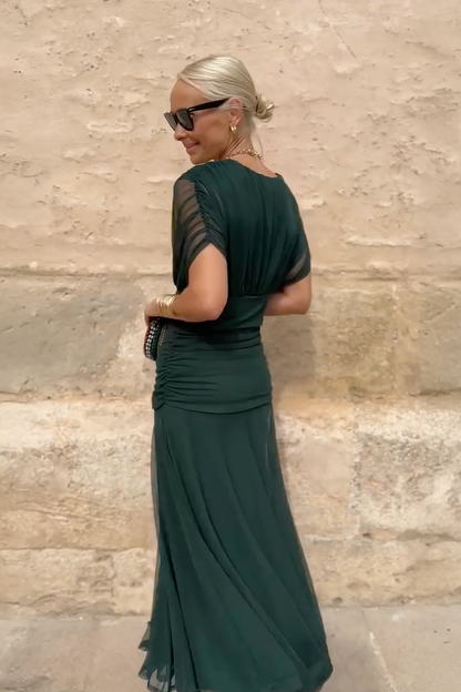 Louise | Elegant Maxi Party Dress with V-Neck - Comfortable Long Dress