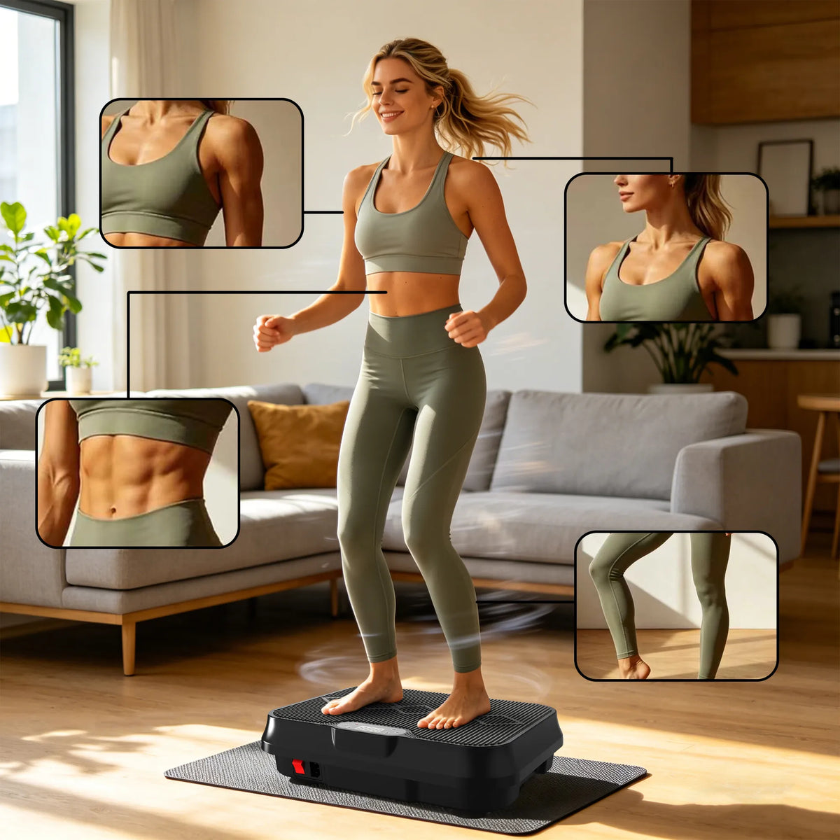 Vibration Plate Exercise Machine, Whole Body Workout Platform