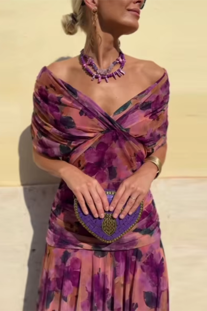 Louise | Elegant Maxi Party Dress with V-Neck - Comfortable Long Dress