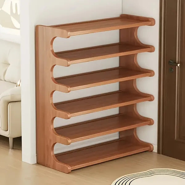 6-Tier Slim Bamboo Shoe Rack – Organize Up to 24 Pairs Without Wasting Floor Space