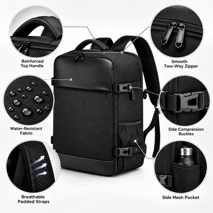 Cabin Travel Backpack – Carry-On Hand Luggage Bag with Laptop Compartment