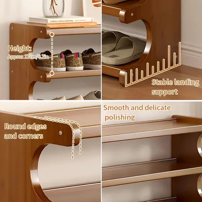 6-Tier Slim Bamboo Shoe Rack – Organize Up to 24 Pairs Without Wasting Floor Space