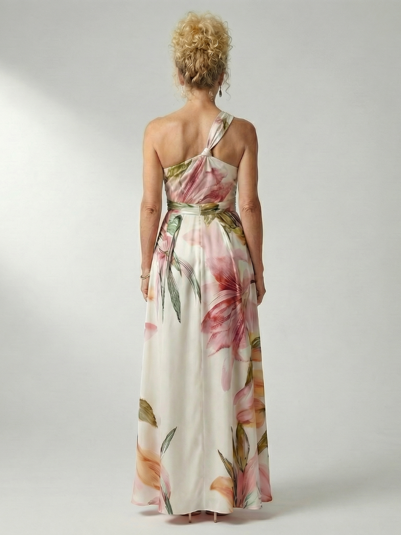 Amiel - Comfortable Light Floral Maxi Dress
