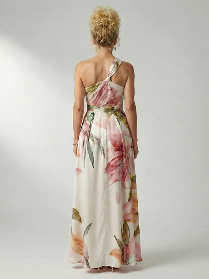 Amiel - Comfortable Light Floral Maxi Dress