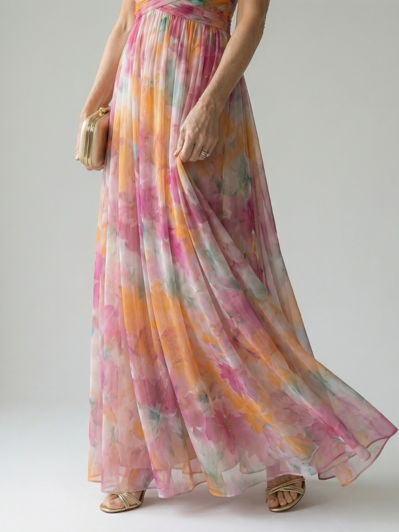 Isel - Comfortable Soft Wrap Maxi Dress