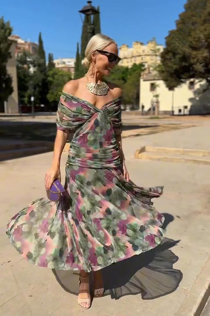 Louise | Elegant Maxi Party Dress with V-Neck - Comfortable Long Dress