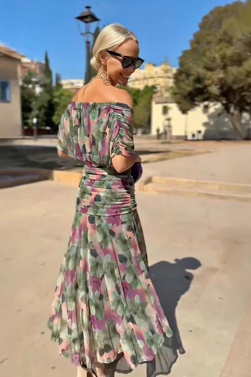 Louise | Elegant Maxi Party Dress with V-Neck - Comfortable Long Dress