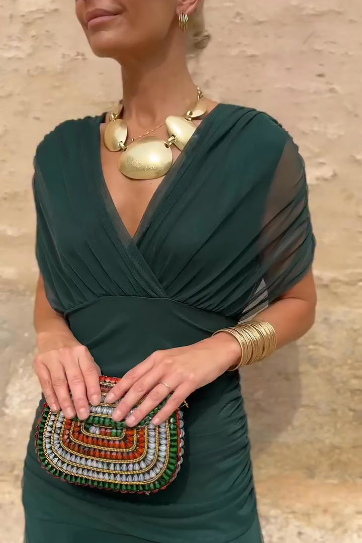 Louise | Elegant Maxi Party Dress with V-Neck - Comfortable Long Dress