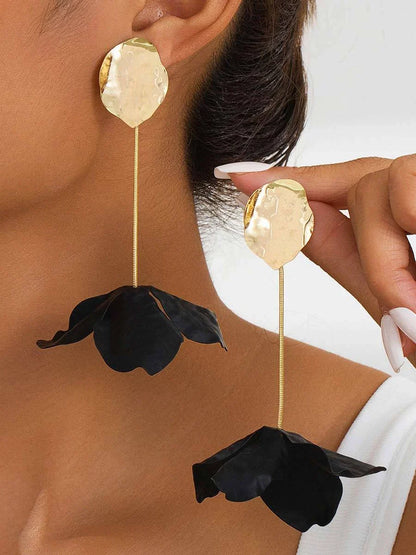 Red Petal Earrings - Sculptural Elegant Earrings