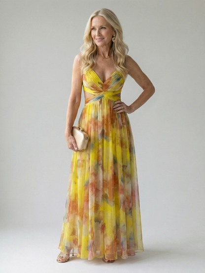 Isel - Comfortable Soft Wrap Maxi Dress