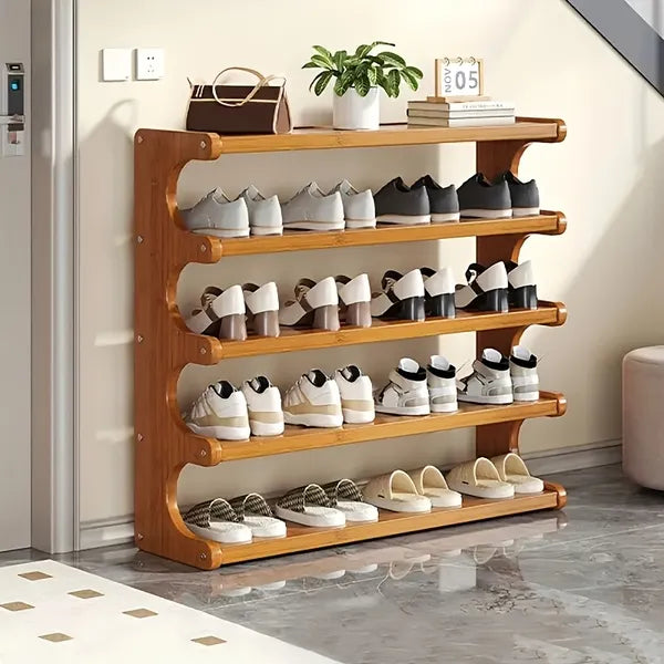 6-Tier Slim Bamboo Shoe Rack – Organize Up to 24 Pairs Without Wasting Floor Space