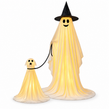 55" Standing Ghost & 23" Dog Ghost Halloween Decorations – 2-Piece Light-Up Outdoor Set