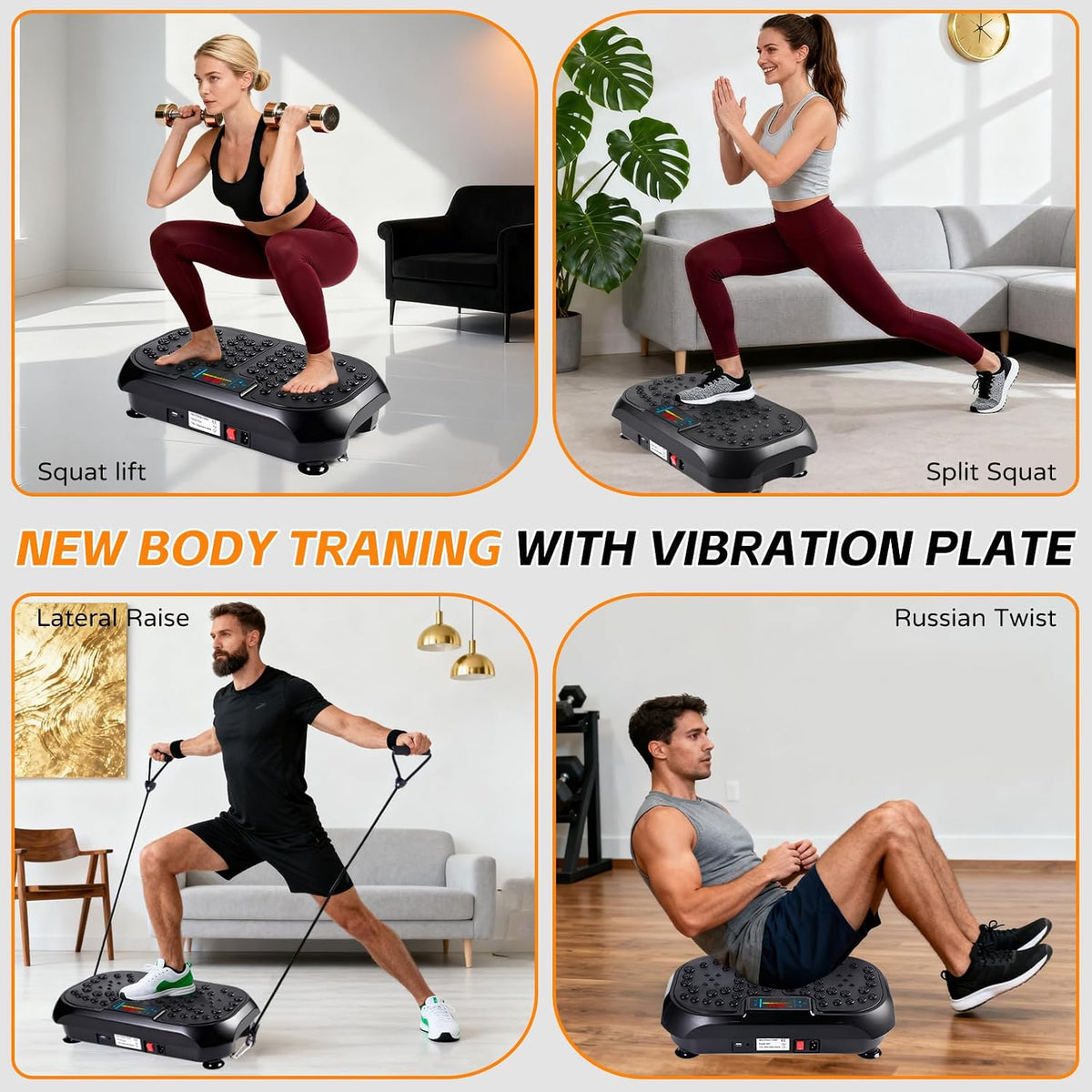 Vibration Exercise Machine Vibrating Plate Platform Whole Body Fitness Vibration Workout Equipment