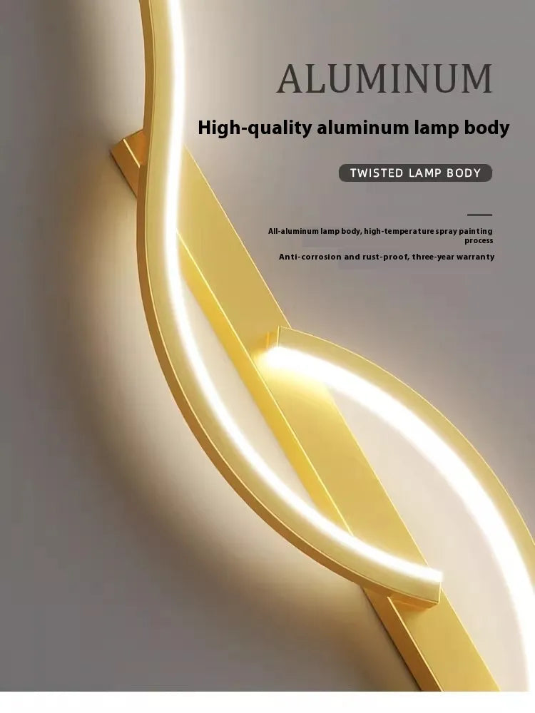 Modern Wave LED Wall Sconce Light – Indoor Living Room Wall Light