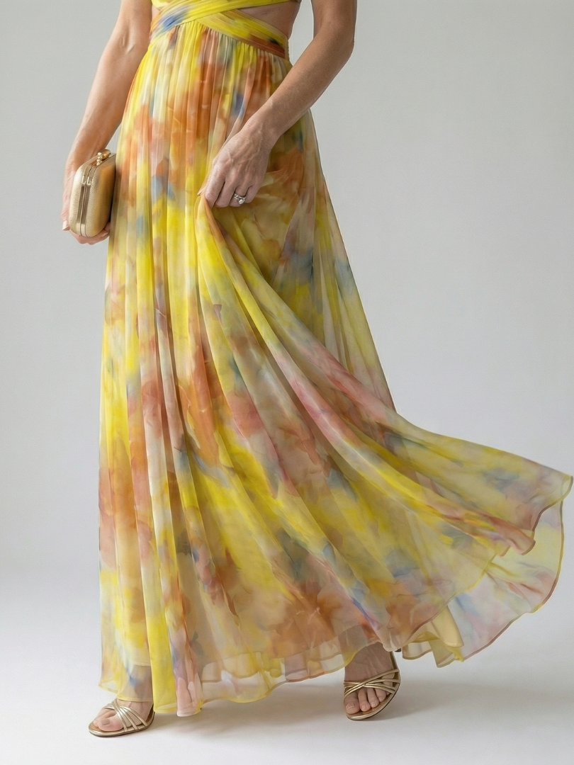 Isel - Comfortable Soft Wrap Maxi Dress