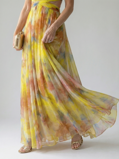 Isel - Comfortable Soft Wrap Maxi Dress