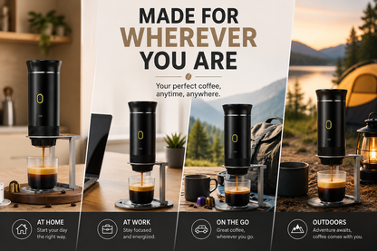Portable Espresso Maker - 20 Bar Coffee Machine
