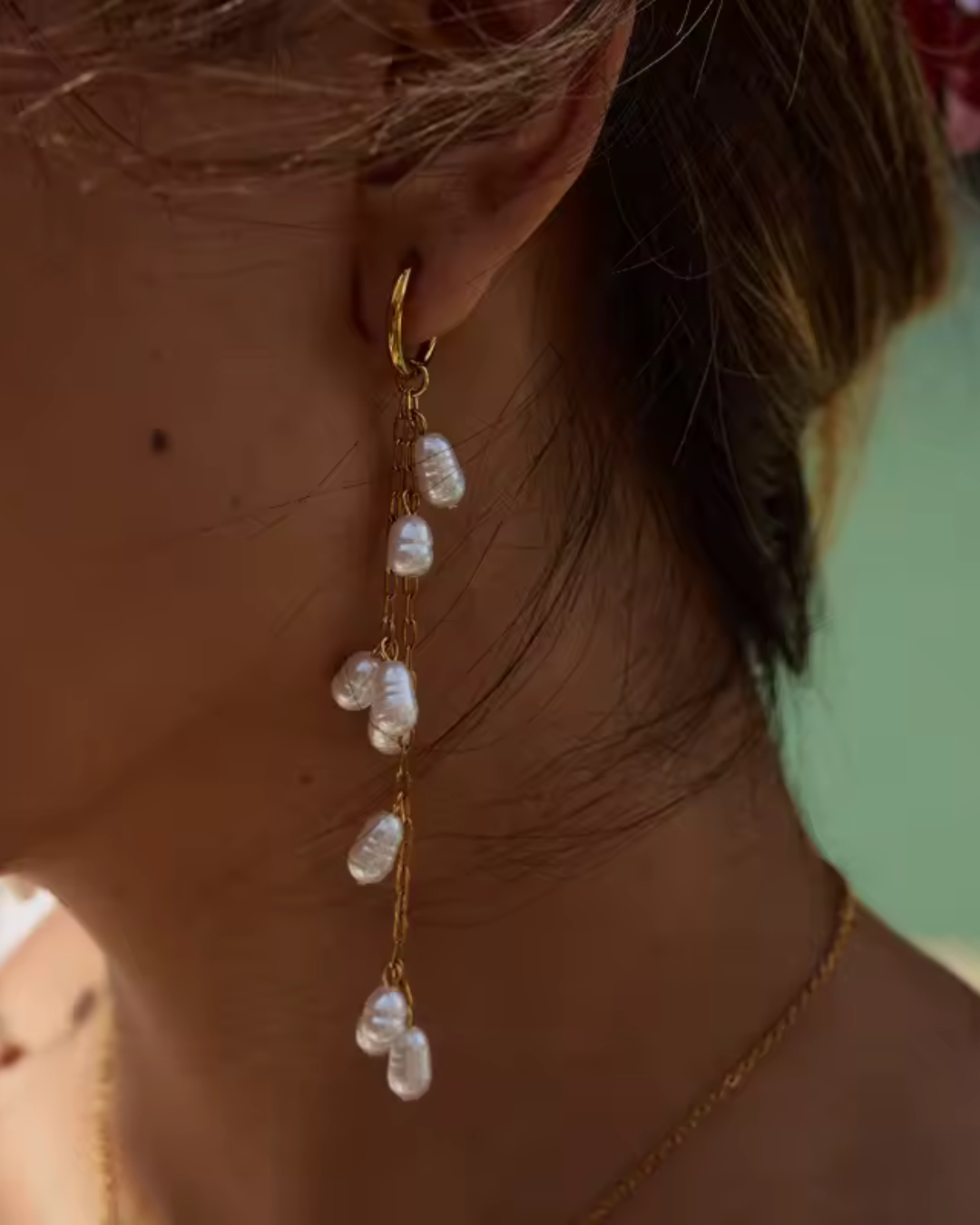 LONG PEARL EARRINGS - Lightweight Elegant