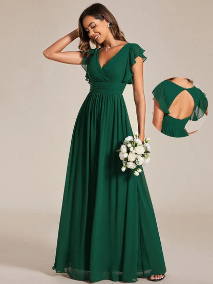 LILYANA - Elegant Chiffon Bridesmaid Dress