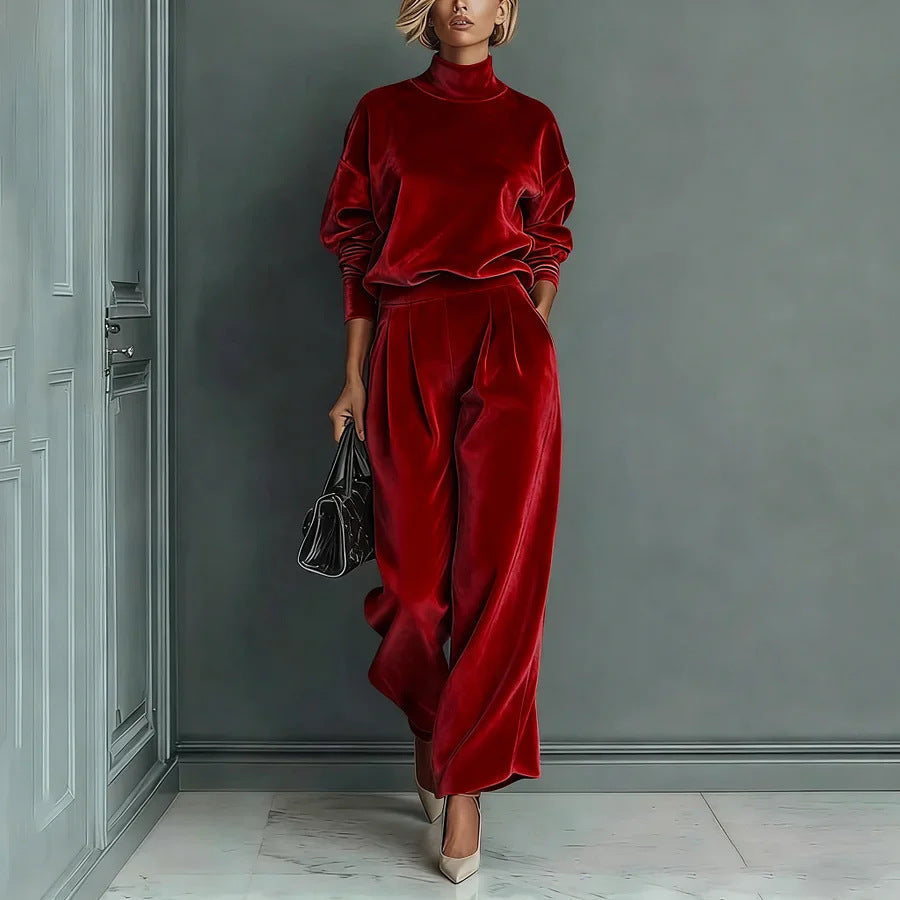 Complete Women's Sweater & Pants 2 Piece Set - Elegant Coordinated Set