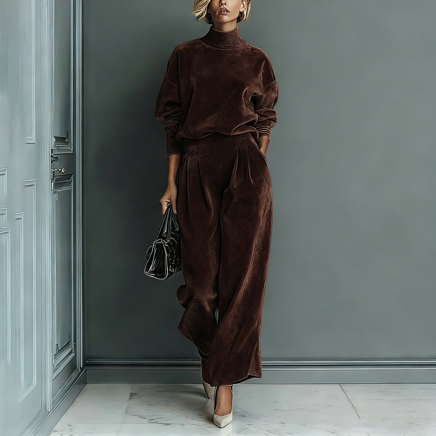 Complete Women's Sweater & Pants 2 Piece Set - Elegant Coordinated Set