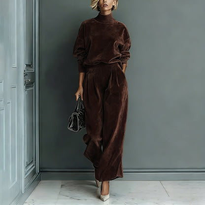Complete Women's Sweater & Pants 2 Piece Set - Elegant Coordinated Set