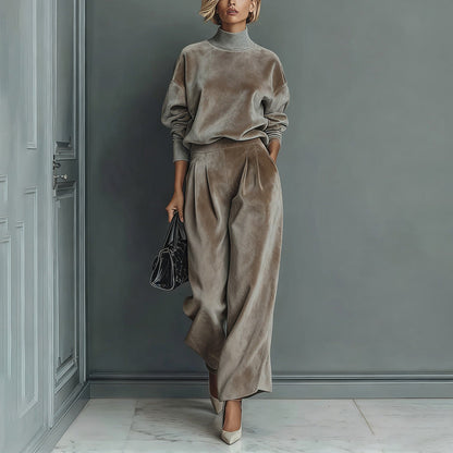 Complete Women's Sweater & Pants 2 Piece Set - Elegant Coordinated Set