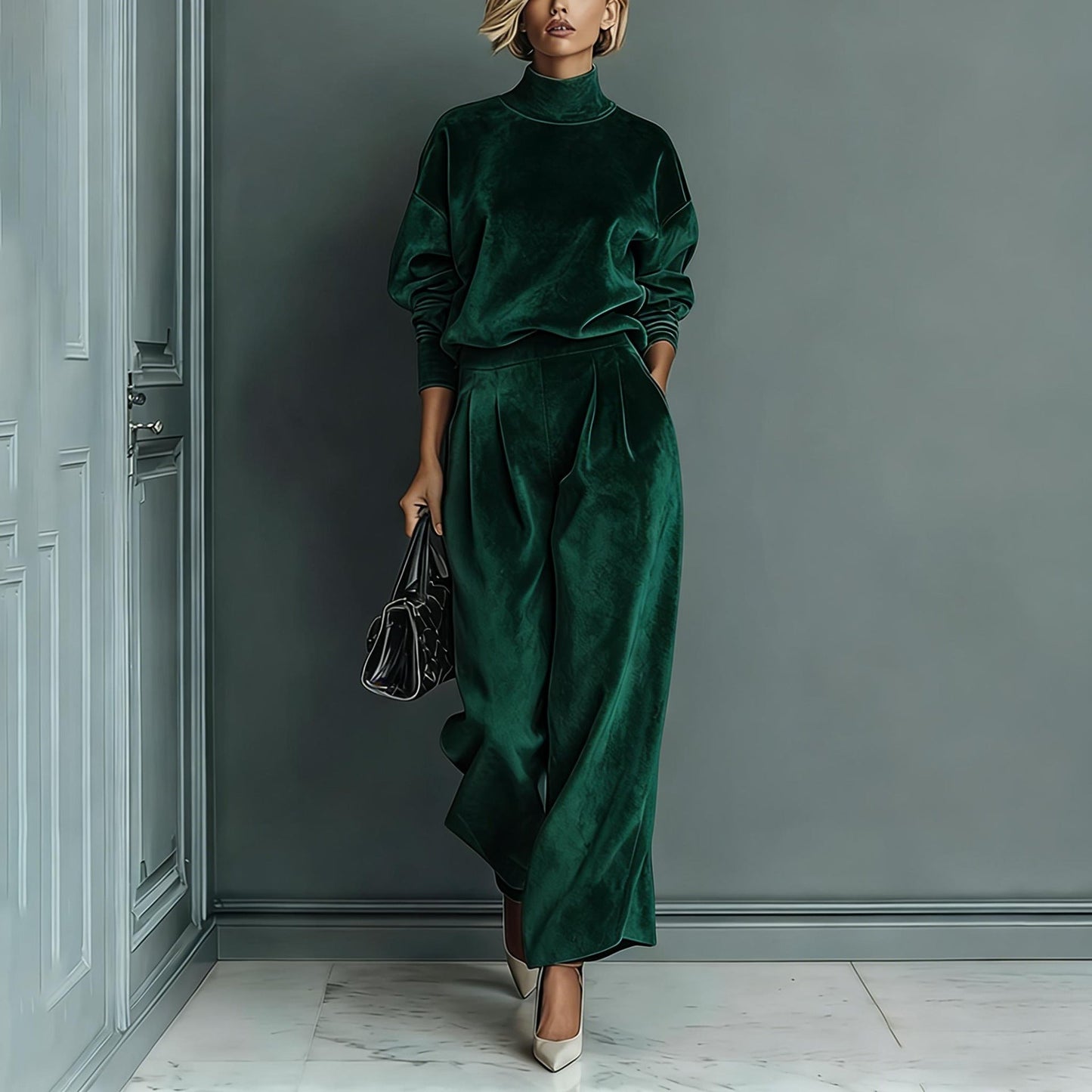 Complete Women's Sweater & Pants 2 Piece Set - Elegant Coordinated Set