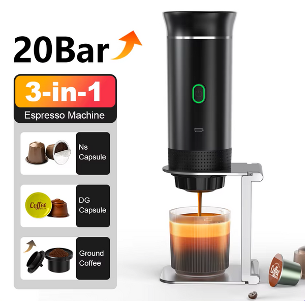 Portable Espresso Maker - 20 Bar Coffee Machine