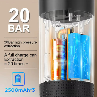 Portable Espresso Maker - 20 Bar Coffee Machine