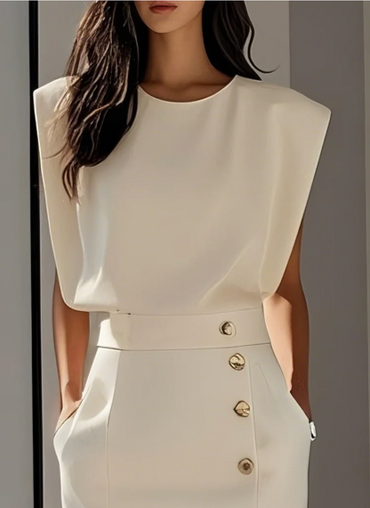 Sophie - Elegant Fitted Midi Dress