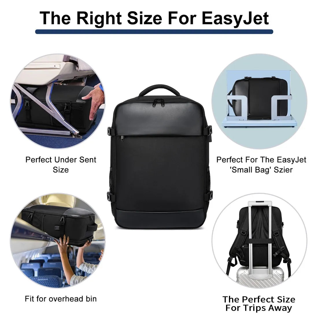 Cabin Travel Backpack – Carry-On Hand Luggage Bag with Laptop Compartment