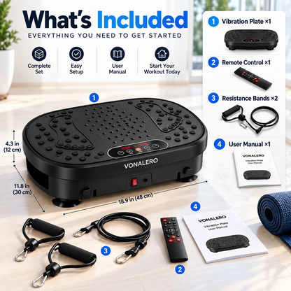 Vibration Plate Exercise Machine, 120 Speeds, 9 Programs and Remote
