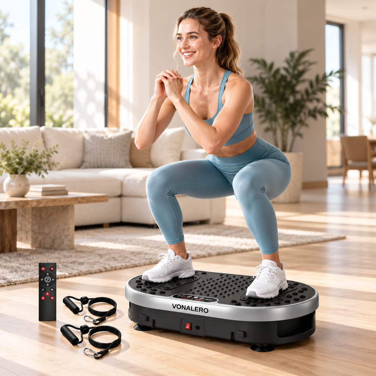 Vibration Plate Exercise Machine, 120 Speeds, 9 Programs and Remote